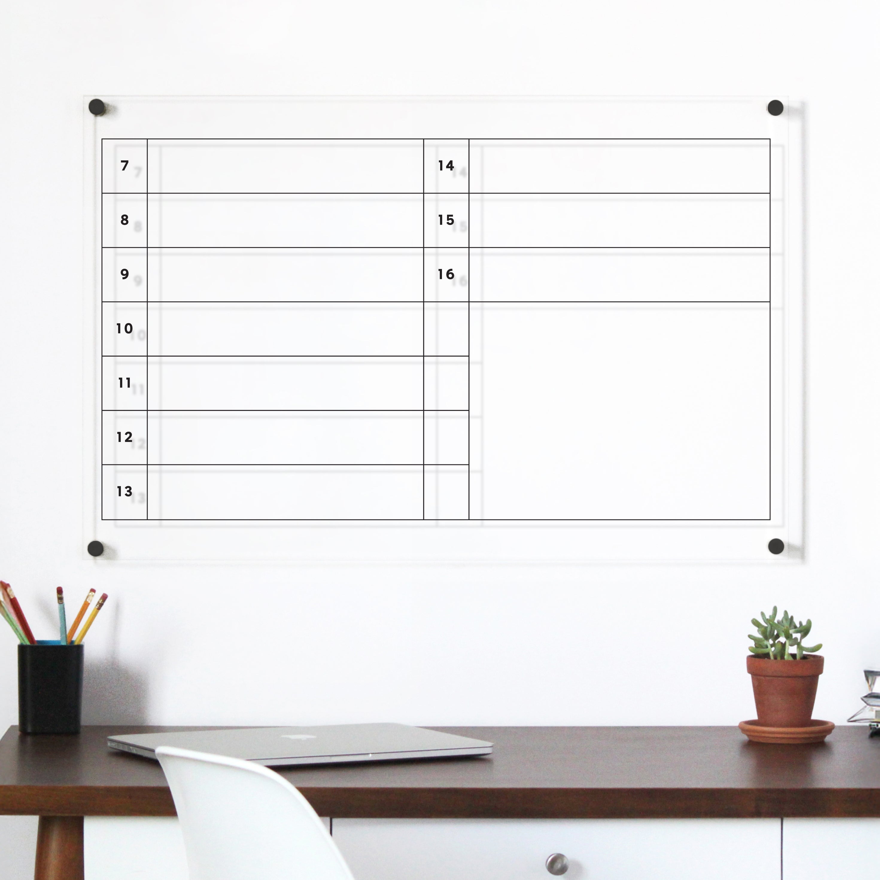 Surgery Center Clear Acrylic Whiteboard – Girl Friday