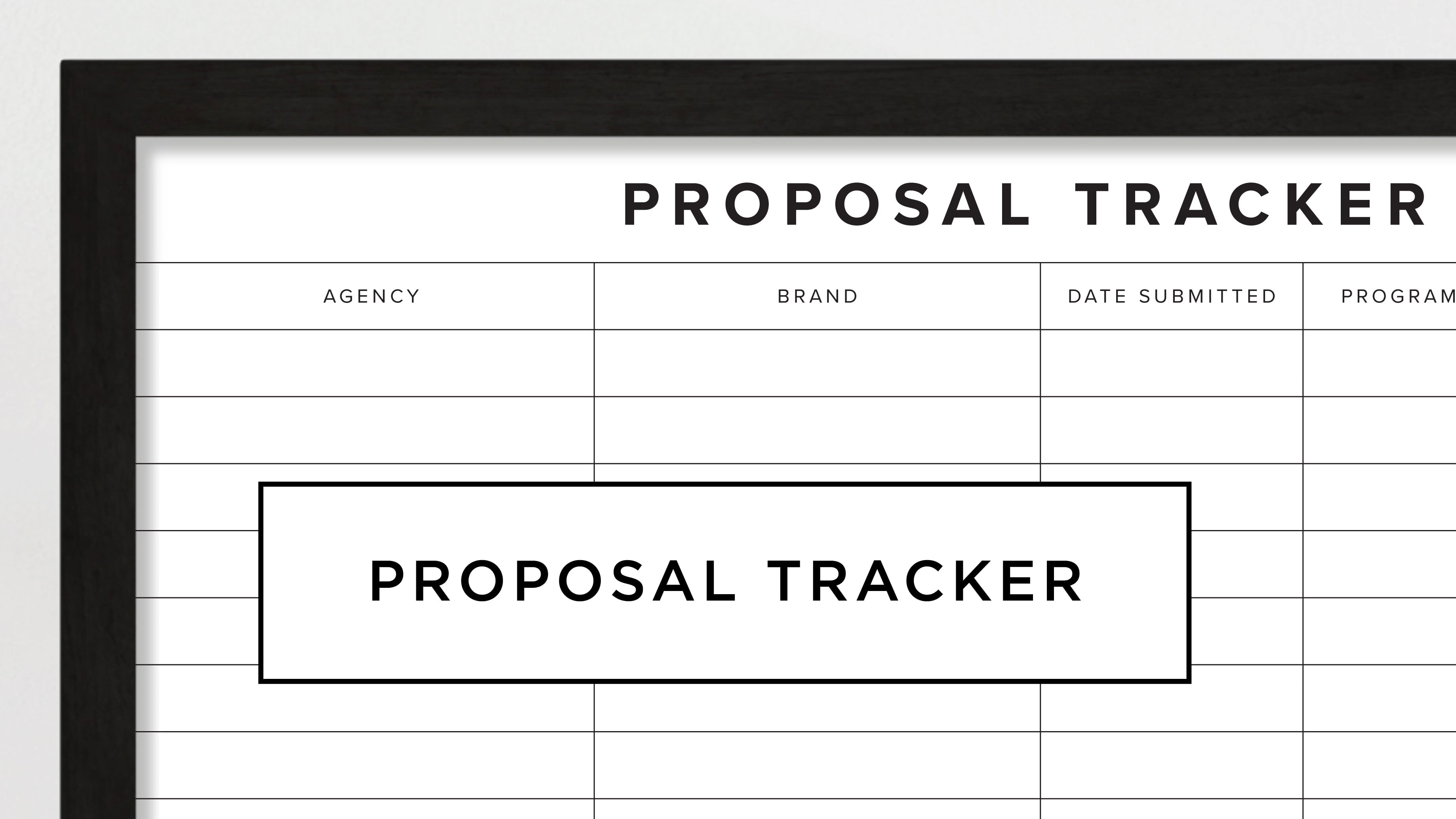 Proposal Tracker – Girl Friday