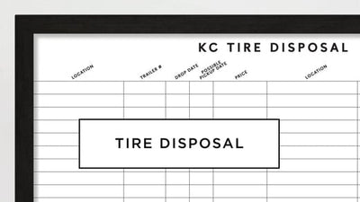 Tire Disposal Custom Acrylic Business Board