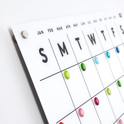 Magnetic acrylic calendars