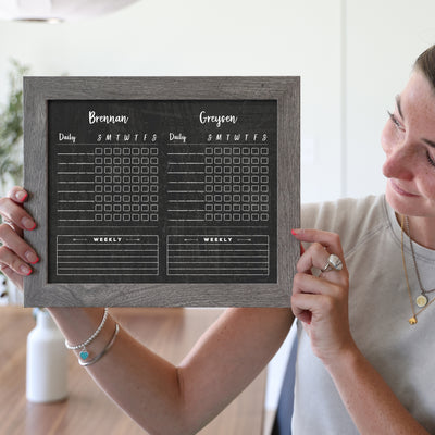 24 X 18 Framed Chalkboard Calendar | #805