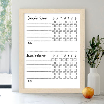 18 X 24 Framed Whiteboard 2 Names Memo Board | #18401