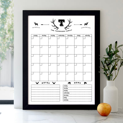 18 X 24 Framed Whiteboard Calendar | #18100