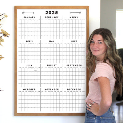 24x36 - 24185 #2 - Dates and Holidays LARGE VERTICAL CHALKBOARD yearly