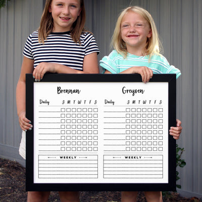 24 X 18 Framed Whiteboard Chore Charts | #18402