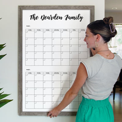 24 x 36 Framed Whiteboard Calendar | #24203