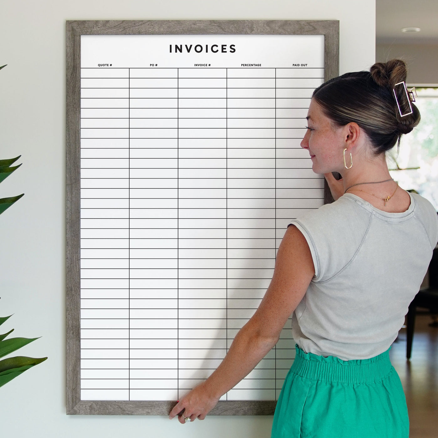 24 X 36 Accounts Payable for Invoicing Framed Whiteboard