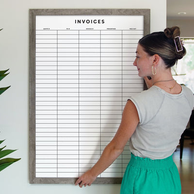24 X 36 Accounts Payable for Invoicing Framed Whiteboard