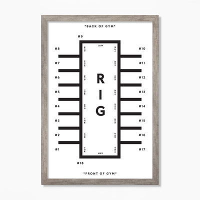 24 X 36 Gym Workout Layout | Framed Whiteboard
