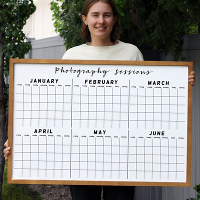 36 X 24 -24201 Large Horizontal Whiteboard Template  - yearly