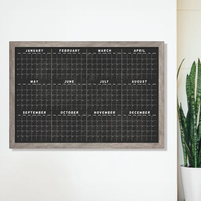 36 X 24 - 24181 font #2 - ONLY numbers 2025 LARGE HORIZONTAL CHALKBOARD TEMPLATE - yearly
