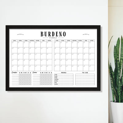 36 x 24 Framed Whiteboard Calendar | #24155