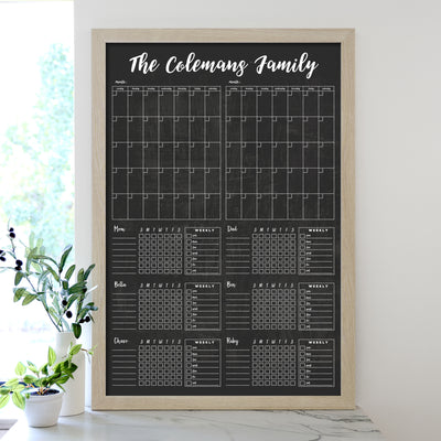 24 X 36 Framed Chalkboard Calendar | #24173