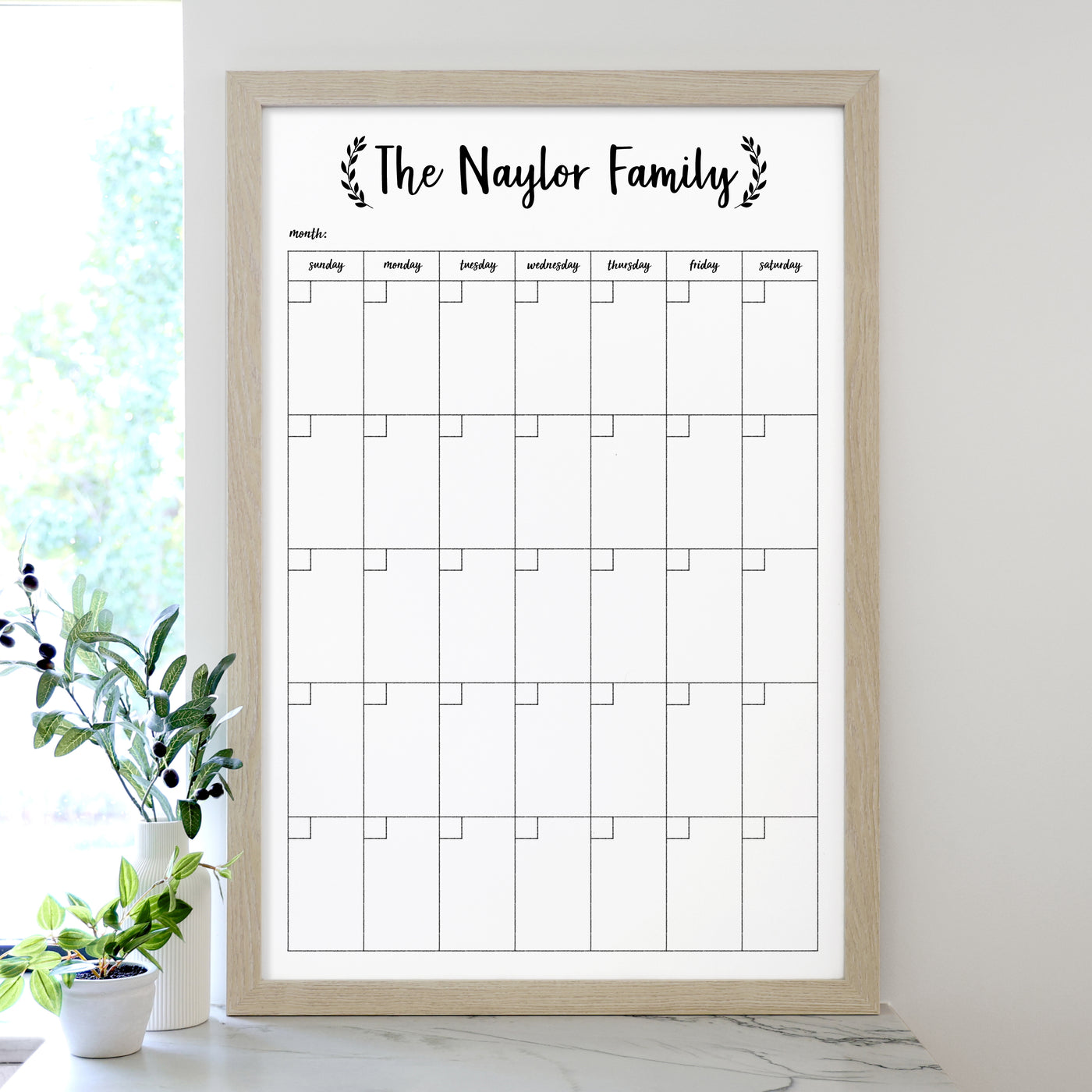 24 X 36 Framed Whiteboard Calendar | #24198