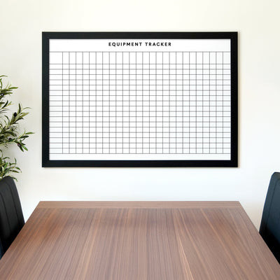 36 X 24 Equipment Tracker | Framed Whiteboard