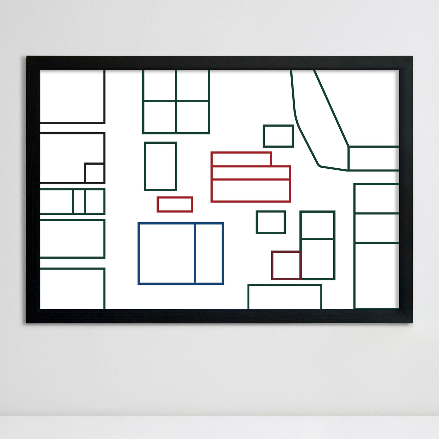 36 X 24 Horse Stables Layout | Framed Whiteboard