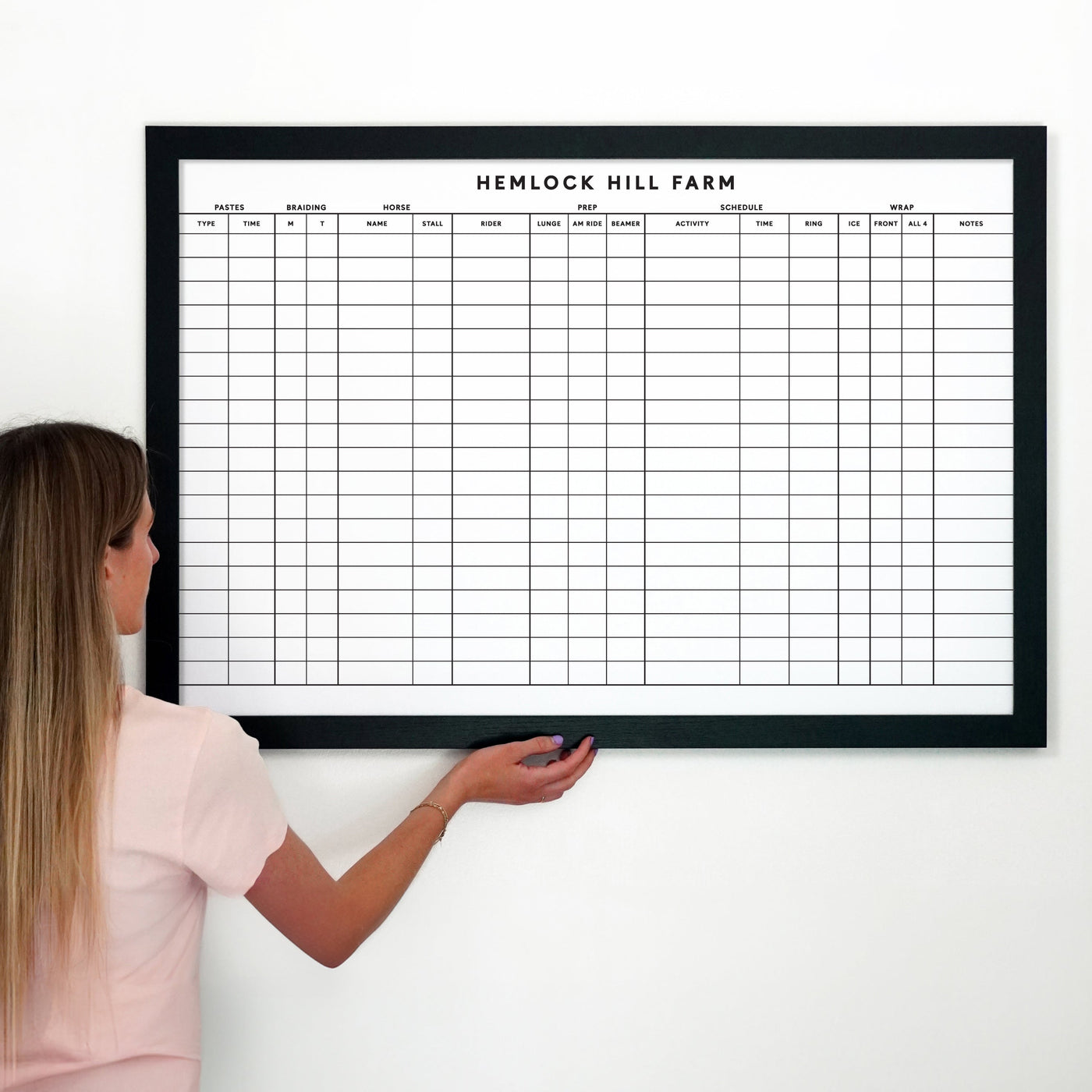36 X 24 Horse Training Framed Whiteboard
