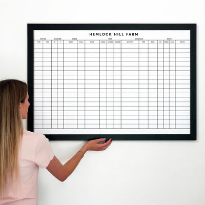 36 X 24 Horse Training Framed Whiteboard