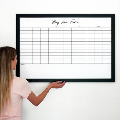 36 X 24 Horse with Notes Framed Customizable Whiteboard