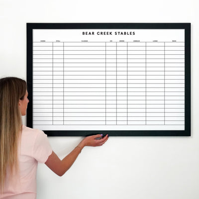 36 X 24 Horse Stables Framed Whiteboard