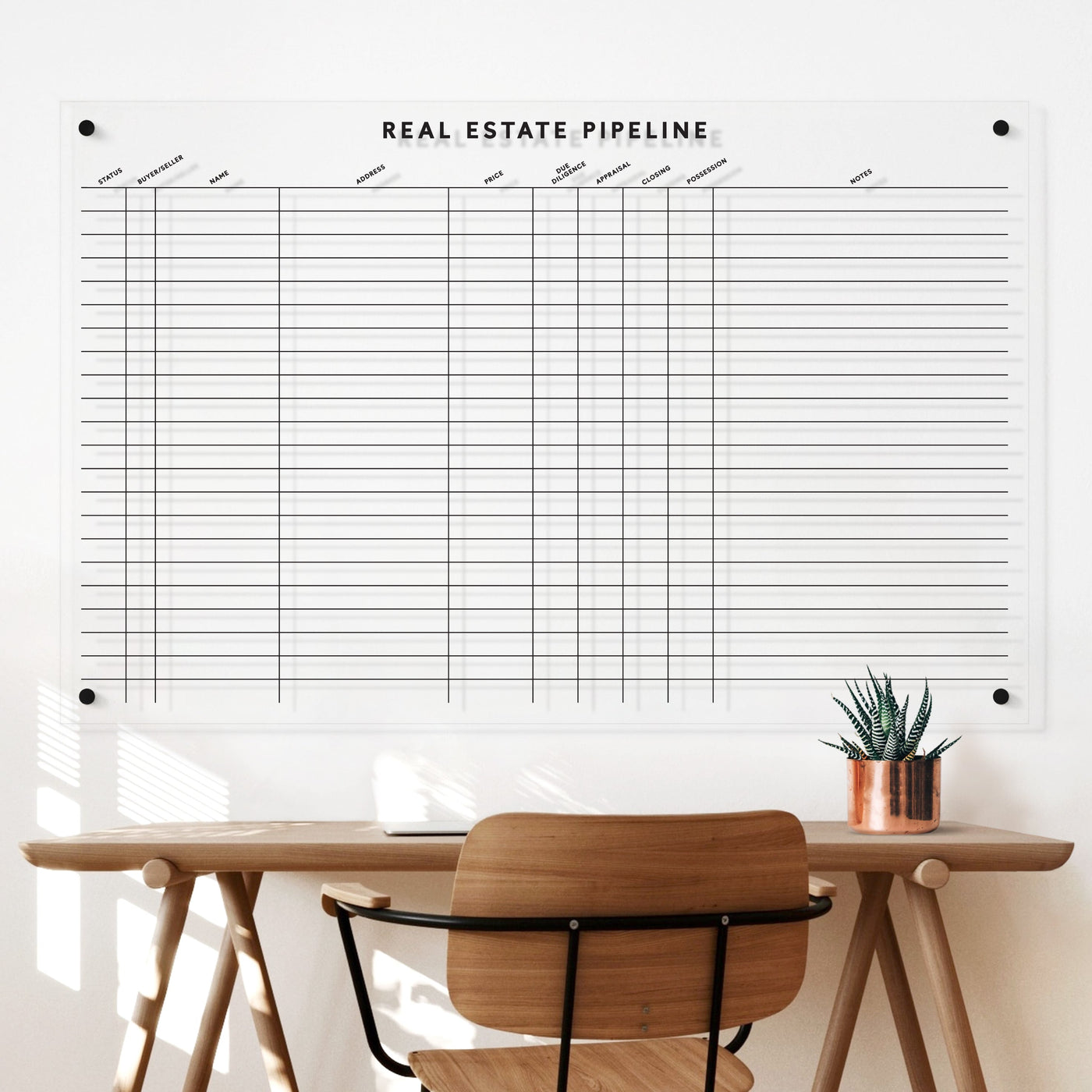 Real Estate Pipeline Acrylic Board | Non-customizable