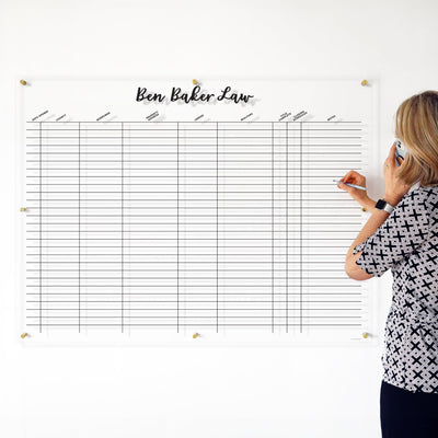 Attorney Clear Acrylic Whiteboard