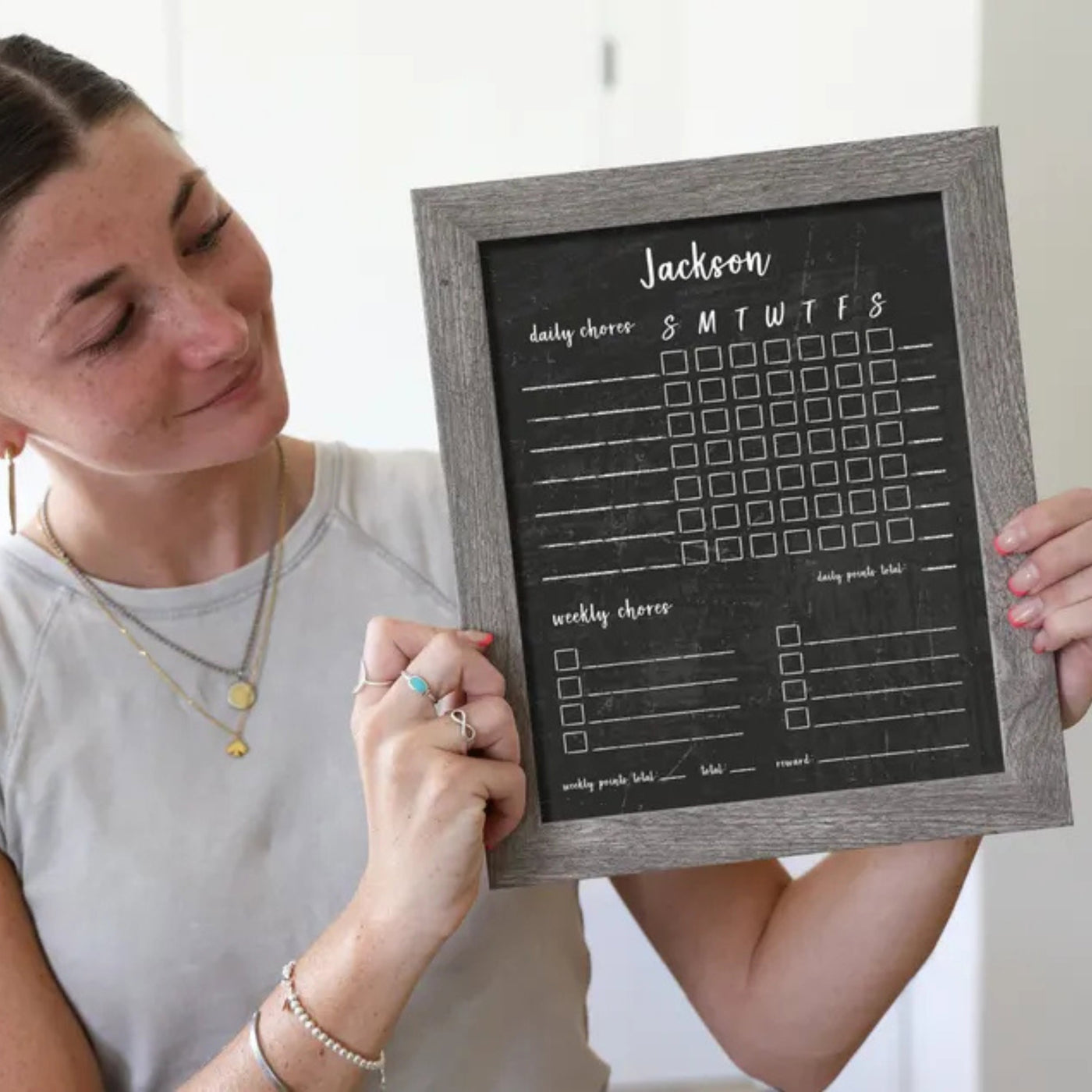 8 X 10 Framed Chalkboard Chore Chart | #814