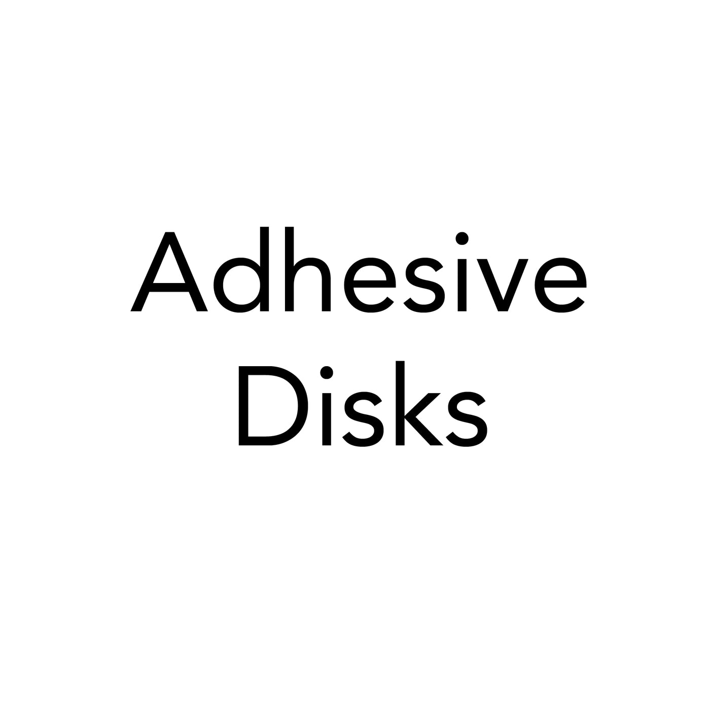 Text reading Adhesive Disks - Pack of 4 in bold, black font on a plain white background. Brand: Girl Friday.