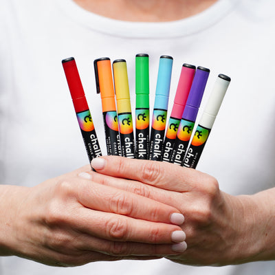 Multi-Colored Chalk Ink Markers with Extra Fine Tip