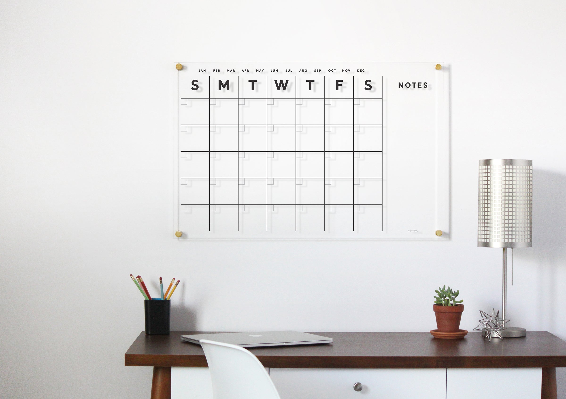 Acrylic Calendar Dry Erase Board, Personalized Acrylic Calendar