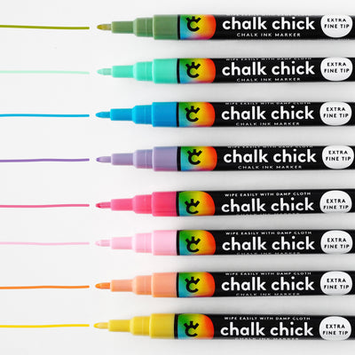 Floral Chalk Ink Colored Marker Set - extra fine tip