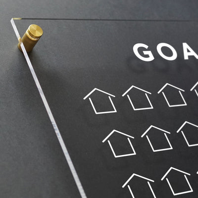 Goal Chart | Sales Tracker for Real Estate | Clear Acrylic Board