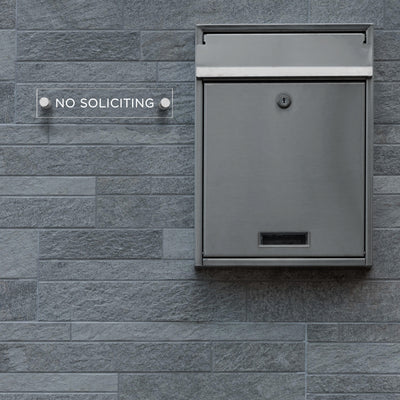 No Soliciting Acrylic sign