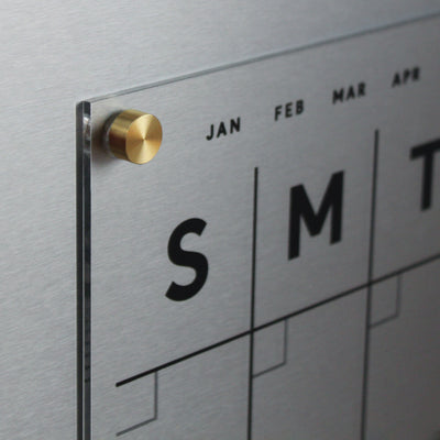 Clear Acrylic Fridge Calendar with customizable sections