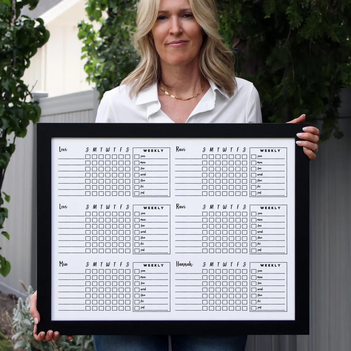 24 X 18 Framed Whiteboard Chore Charts | #18405