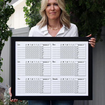 24 X 18 Framed Whiteboard Chore Charts | #18405