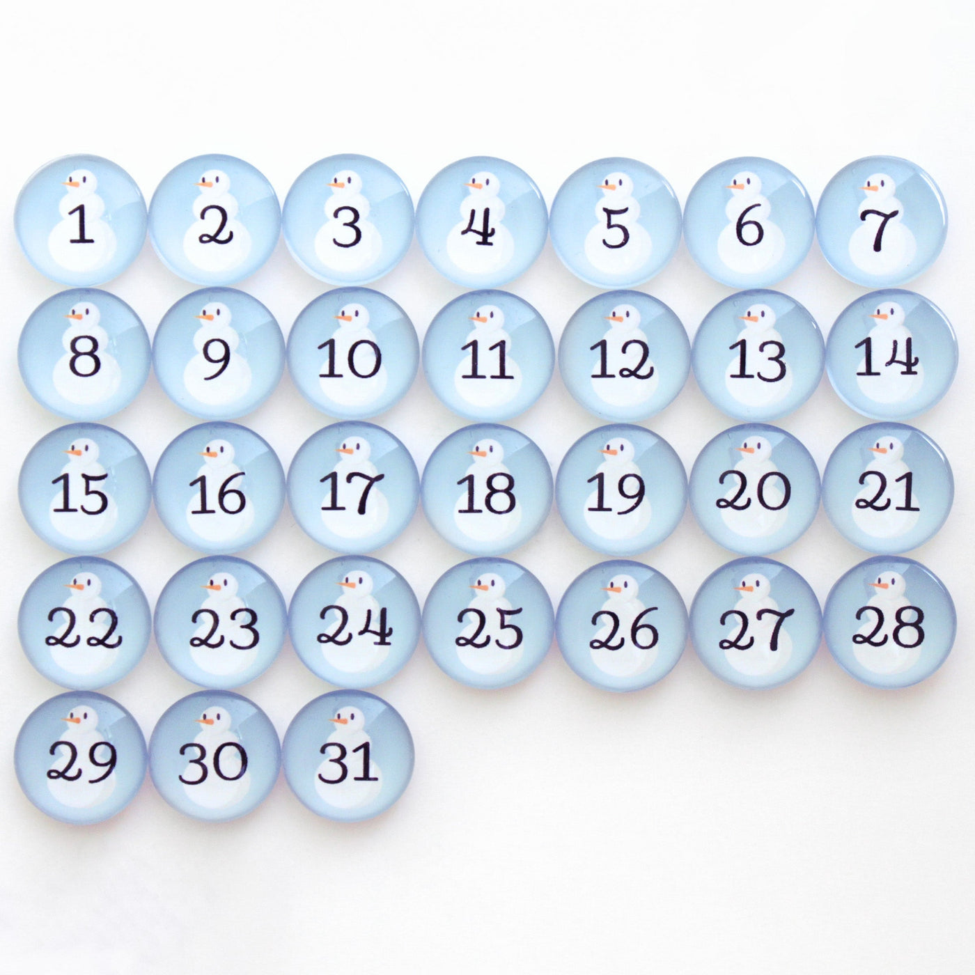 Number Magnets - Snowmen
