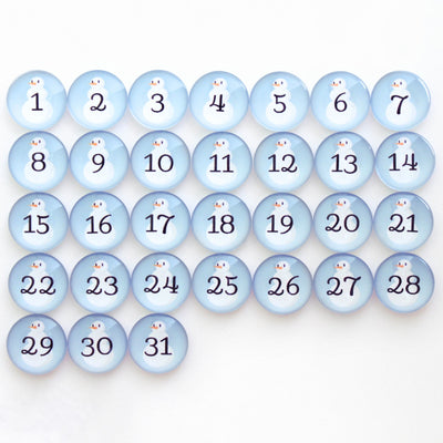 Number Magnets - Snowmen
