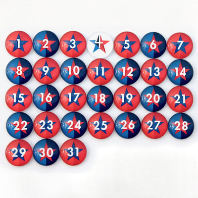 Number Magnets - Stars - Patriotic Independence Day - 4th of July!