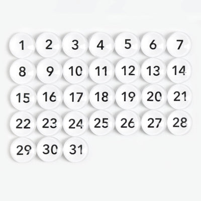 Number Magnets - White