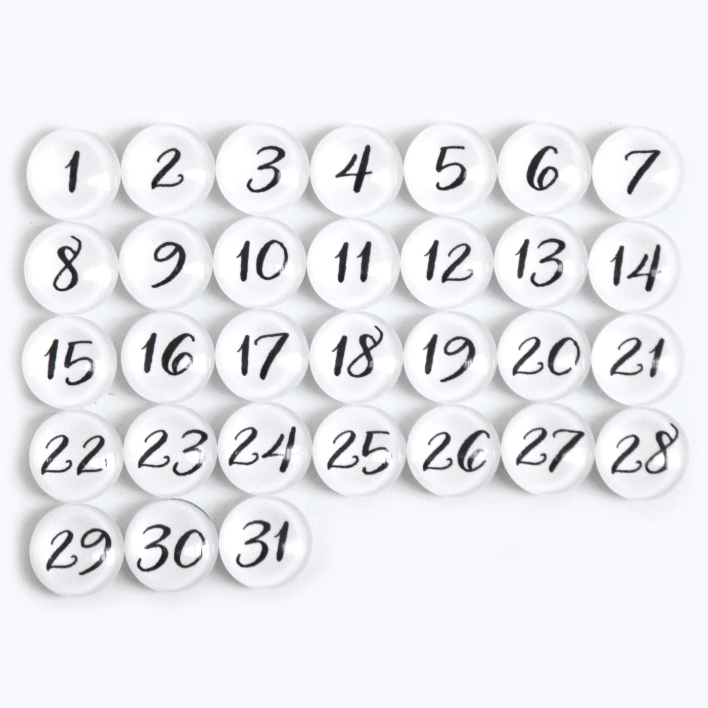 Number Magnets - White