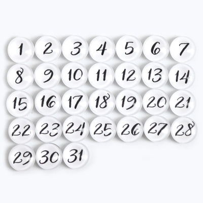 Number Magnets - White