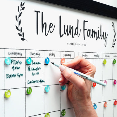 24 X 36 Framed Whiteboard Calendar | #24108