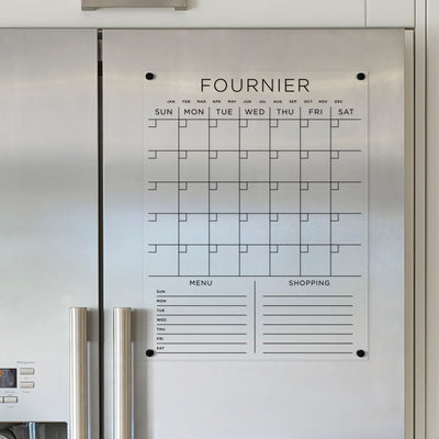 Acrylic Fridge Calendar with Custom Family Name
