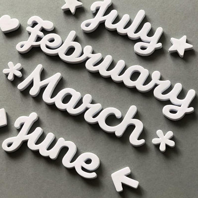 Magnetic month words