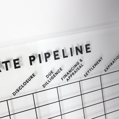 Real Estate Pipeline Acrylic Board with 2 columns