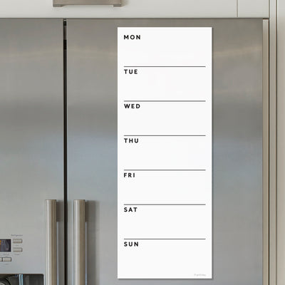 Dry erase wall calendar - perfect for non-magnetic fridge or dorm room wall