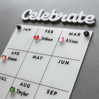 Acrylic Fridge Calendar - Celebrate