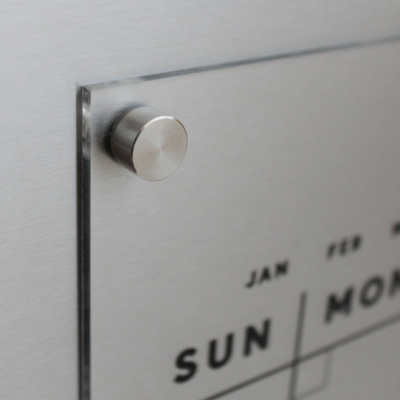 Clear Acrylic Weekly Fridge Calendar | Black text