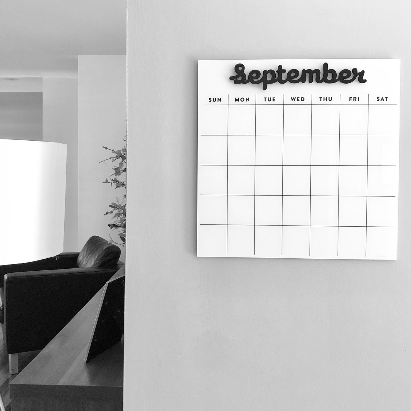 Dry erase calendar - Magnetic Acrylic calendar- Lucite calendar - wall calendar